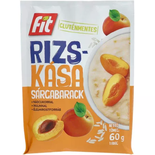 Terci de Orez cu Inulina cu Gust Caise, fara gluten, 60g, Fit