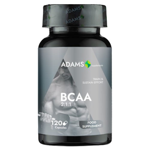 BCAA 2:1:1 2000 mg, 120 cps, Adams Supplements